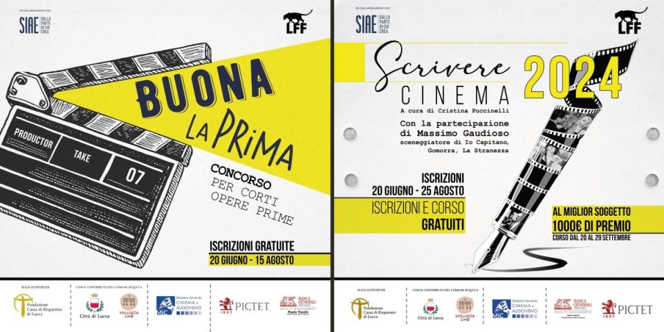 Buona La Prima e Scrivere Cinema V25AGO